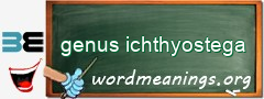 WordMeaning blackboard for genus ichthyostega